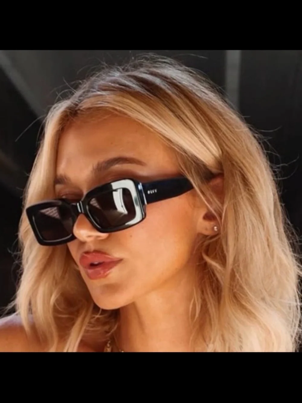 NEW Sephora x DIFF Indy Rectangular Sunglasses Includes travel case and cleaning